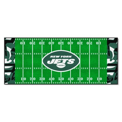 Fan Mats  LLC New York Jets Football Field Runner Mat - 30in. x 72in. XFIT Design Pattern