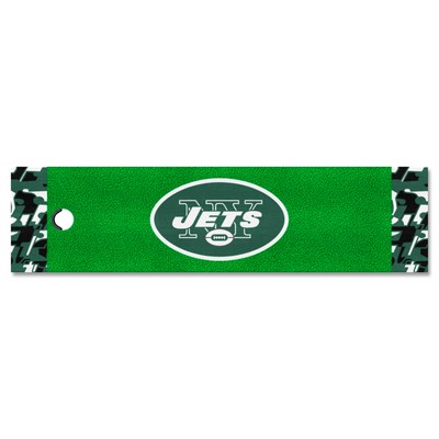 Fan Mats  LLC New York Jets Putting Green Mat - 1.5ft. x 6ft. Pattern