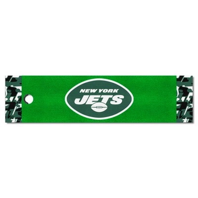 Fan Mats  LLC New York Jets Putting Green Mat - 1.5ft. x 6ft. Pattern