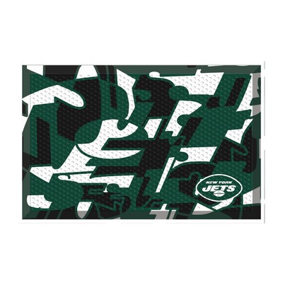 Fan Mats  LLC New York Jets Rubber Scraper Door Mat XFIT Design Pattern