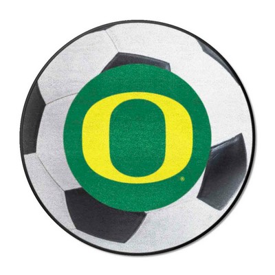 Fan Mats  LLC Oregon Ducks Soccer Ball Mat White