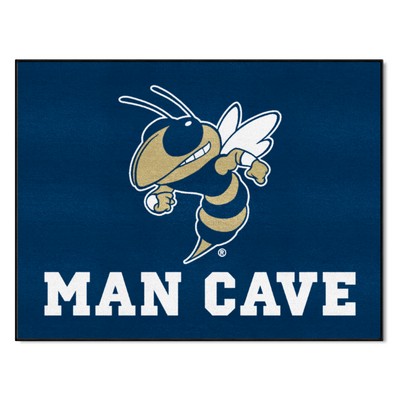Fan Mats  LLC Georgia Tech Yellow Jackets Man Cave All-Star Rug - 34 in. x 42.5 in., Buzz Navy