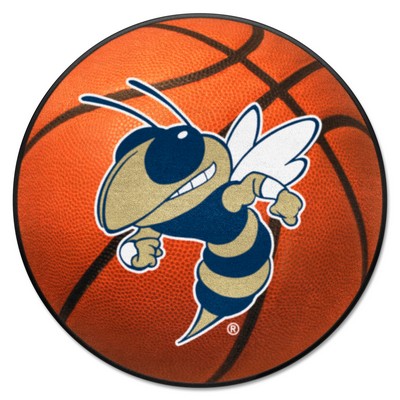 Fan Mats  LLC Georgia Tech Yellow Jackets Basketball Rug - 27in. Diameter, Buzz Orange