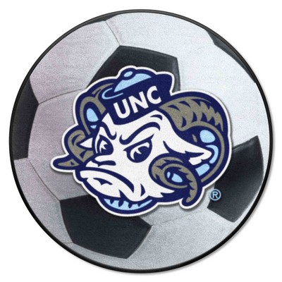 Fan Mats  LLC North Carolina Tar Heels Soccer Ball Mat White