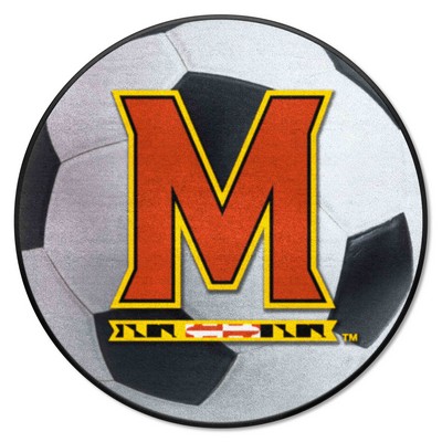 Fan Mats  LLC Maryland Terrapins Soccer Ball Mat White