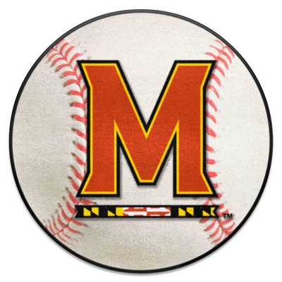 Fan Mats  LLC Maryland Terrapins Baseball Mat White