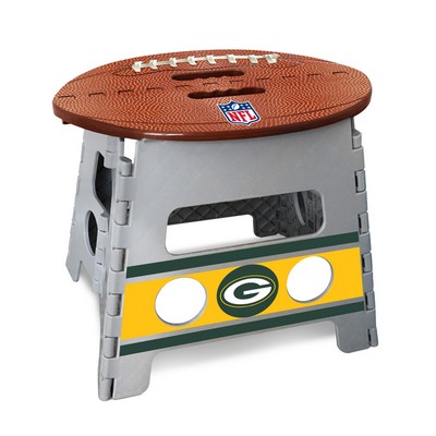 Fan Mats  LLC Green Bay Packers Folding Step Stool Gray