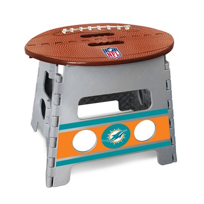 Fan Mats  LLC Miami Dolphins Folding Step Stool Gray