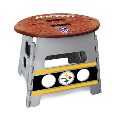 Fan Mats  LLC Pittsburgh Steelers Folding Step Stool Gray