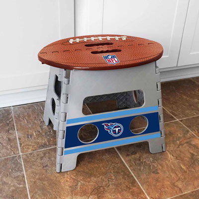 Fan Mats  LLC Tennessee Titans Folding Step Stool Blue