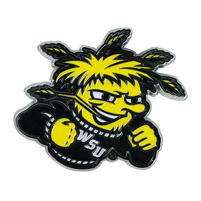 Fan Mats  LLC Wichita State Shockers 3D Color Metal Emblem Yellow