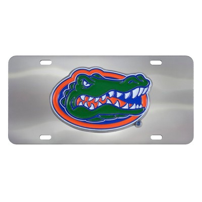 Fan Mats  LLC Florida Gators Diecast License Plate Stainless Steel