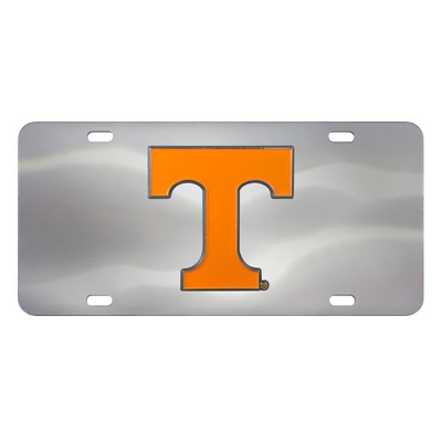 Fan Mats  LLC Tennessee Volunteers 3D Stainless Steel License Plate Stainless Steel