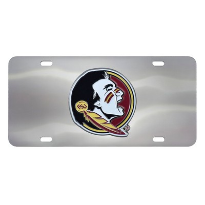 Fan Mats  LLC Florida State Seminoles 3D Stainless Steel License Plate Stainless Steel