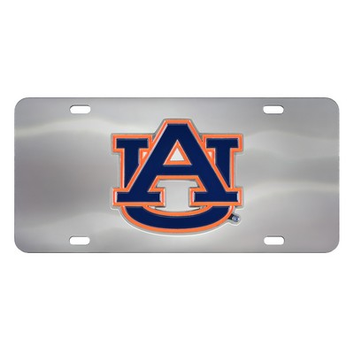 Fan Mats  LLC Auburn Tigers 3D Stainless Steel License Plate Stainless Steel