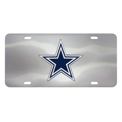 Fan Mats  LLC Dallas Cowboys 3D Stainless Steel License Plate Stainless Steel