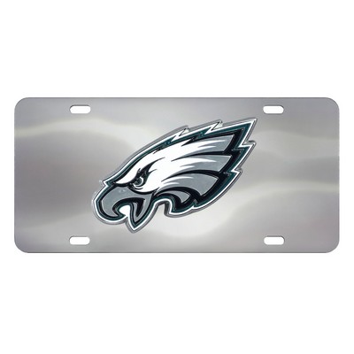 Fan Mats  LLC Philadelphia Eagles 3D Stainless Steel License Plate Stainless Steel