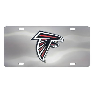 Fan Mats  LLC Atlanta Falcons Diecast License Plate Stainless Steel