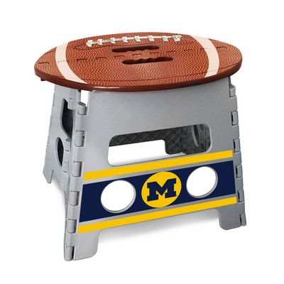 Fan Mats  LLC Michigan Wolverines Folding Step Stool Gray