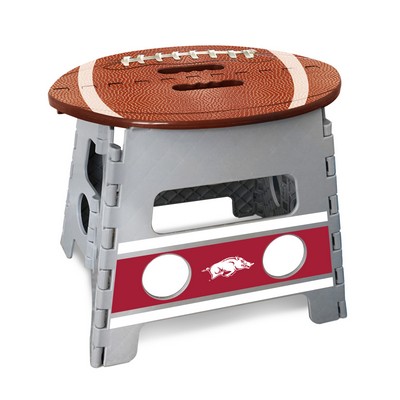 Fan Mats  LLC Arkansas Razorbacks Folding Step Stool Gray