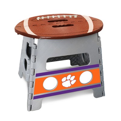 Fan Mats  LLC Clemson Tigers Folding Step Stool Gray