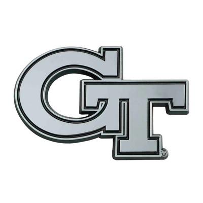 Fan Mats  LLC Georgia Tech Yellow Jackets Chrome Emblem Chrome