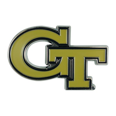 Fan Mats  LLC Georgia Tech Yellow Jackets 3D Color Metal Emblem Gold