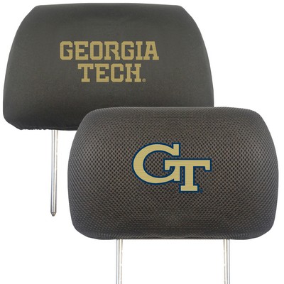 Fan Mats  LLC Georgia Tech Yellow Jackets Head Rest Cover Black