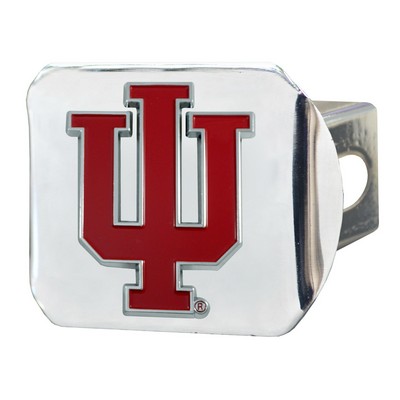 Fan Mats  LLC Indiana Hooisers Color Hitch Cover Chrome Chrome