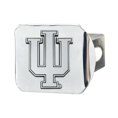 Fan Mats  LLC Indiana Hooisers Hitch Cover Chrome Chrome