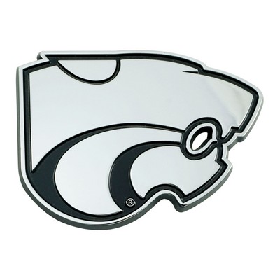Fan Mats  LLC Kansas State Wildcats 3D Chrome Metal Emblem Chrome