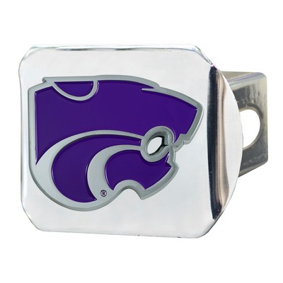 Fan Mats  LLC Kansas State Wildcats Color Hitch Cover Chrome Chrome
