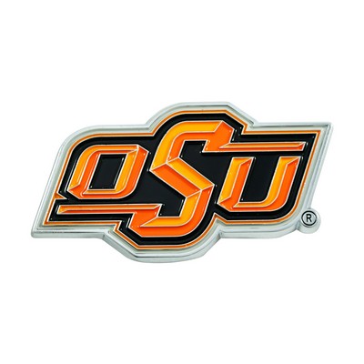 Fan Mats  LLC Oklahoma State Cowboys 3D Color Metal Emblem Orange
