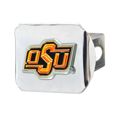 Fan Mats  LLC Oklahoma State Cowboys Hitch Cover - 3D Color Emblem Chrome