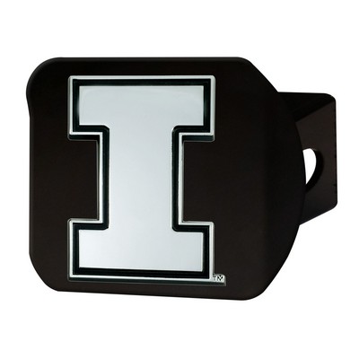Fan Mats  LLC Illinois Illini Hitch Cover Black Black