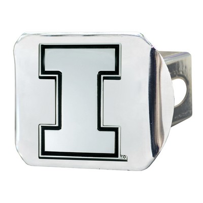 Fan Mats  LLC Illinois Illini Hitch Cover Chrome Chrome