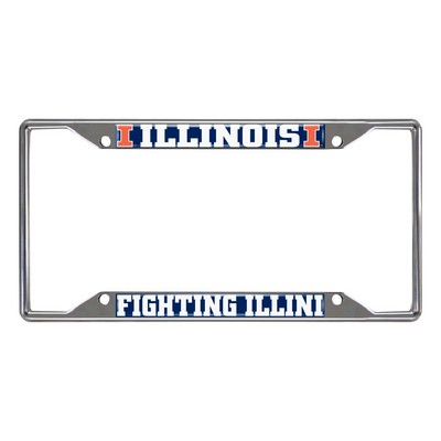 Fan Mats  LLC Illinois Illini License Plate Frame Orange