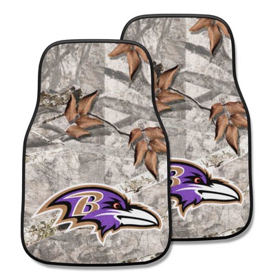 Fan Mats  LLC Baltimore Ravens 2-pc Carpet Car Mat Set Camo