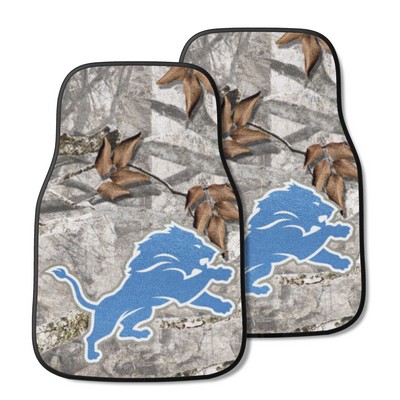Fan Mats  LLC Detroit Lions 2-pc Carpet Car Mat Set Camo