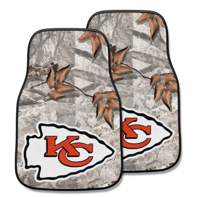 Fan Mats  LLC Kansas City Chiefs Camo Front Carpet Car Mat Set - 2 Pieces Camo