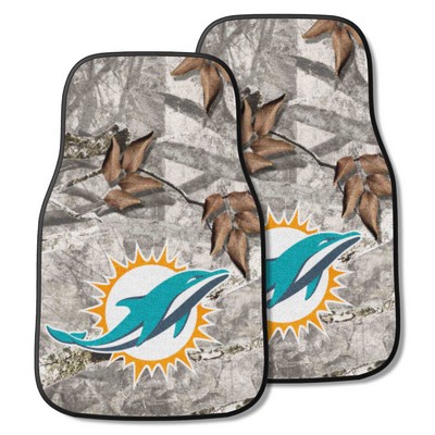 Fan Mats  LLC Miami Dolphins 2-pc Carpet Car Mat Set Camo