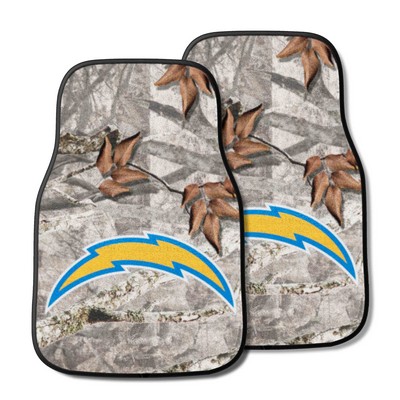 Fan Mats  LLC Los Angeles Chargers Camo Front Carpet Car Mat Set - 2 Pieces Camo