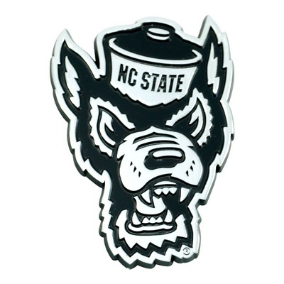 Fan Mats  LLC NC State Wolfpack 3D Chrome Metal Emblem Chrome