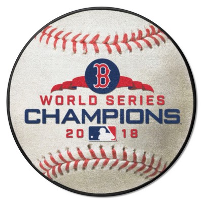 Fan Mats  LLC Boston Red Sox 2018 World Series Champions Baseball Rug - 27in. Diameter White