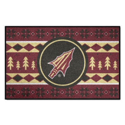 Fan Mats  LLC Florida State Seminoles Starter Mat Holiday Sweater Garnet