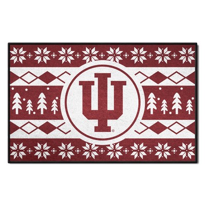 Fan Mats  LLC Indiana Hooisers Holiday Sweater Starter Mat Accent Rug - 19in. x 30in. Crimson
