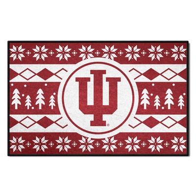 Fan Mats  LLC Indiana Hooisers Starter Mat Holiday Sweater Crimson