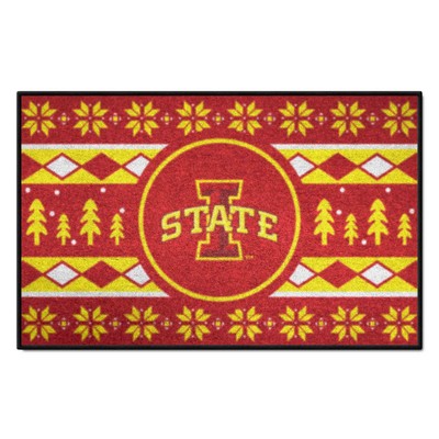 Fan Mats  LLC Iowa State Cyclones Starter Mat Holiday Sweater Red
