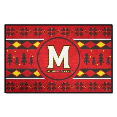 Fan Mats  LLC Maryland Terrapins Starter Mat Holiday Sweater Red