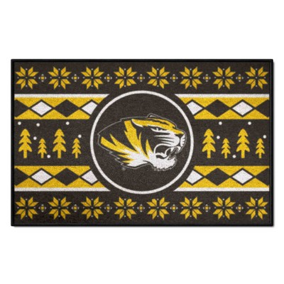 Fan Mats  LLC Missouri Tigers Starter Mat Holiday Sweater Black